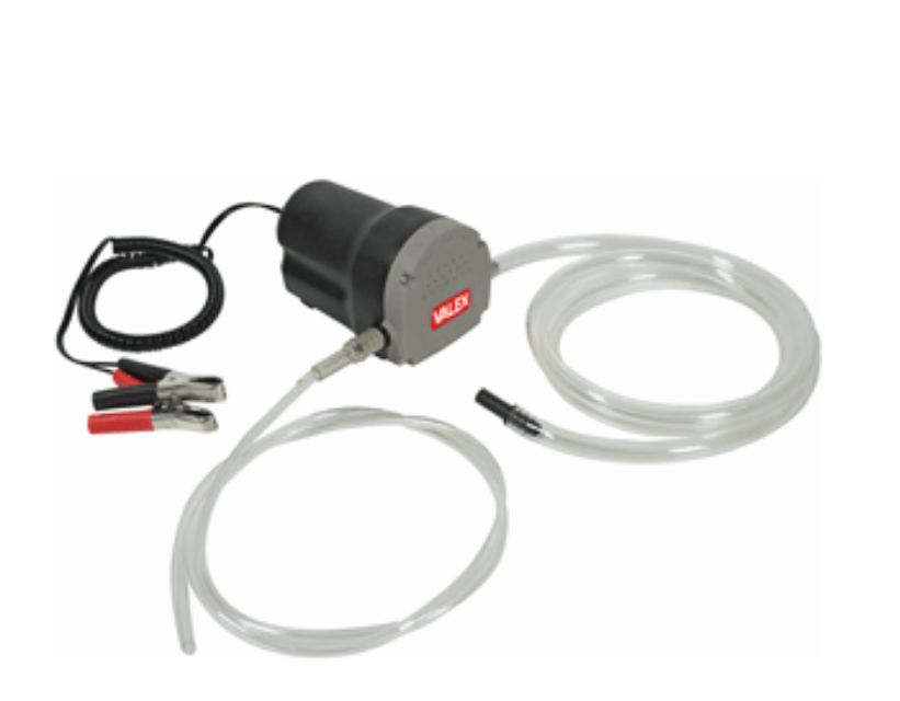 pompa elettrica aspirazione olio 12v con tubi e morsetti valex