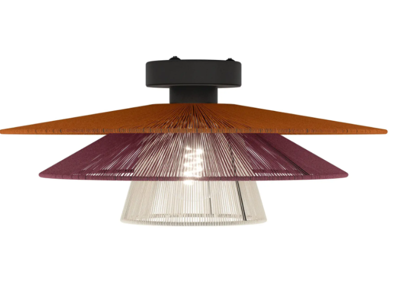 plafoniera da soffitto eglo pignona e27 tre livelli tessuto intrecciato plafoniera da soffitto eglo pignona e27 a tre livelli in tessuto intrecciato
