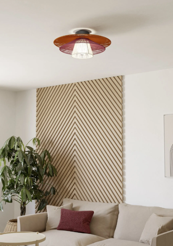 plafoniera eglo pignona 50 cm struttura nera diffusore intrecciato plafoniera eglo pignona diametro 50 cm struttura nera diffusore intrecciato multicolore