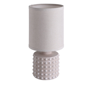 Lampada da tavolo in ceramica beige 1xe14 max40w  romanoro - 902527