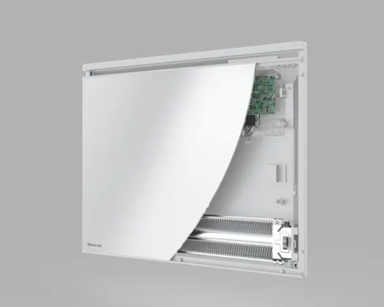 radiatore elettrico noirot verlys con pannello frontale e componenti interni radiatore elettrico noirot verlys con pannello frontale e componenti interni
