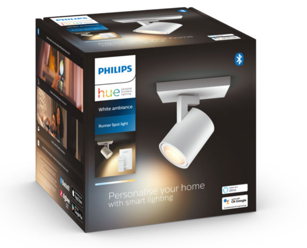 confezione philips hue runner spotlight white ambiance bluetooth confezione philips hue runner white ambiance spotlight gu10 bluetooth
