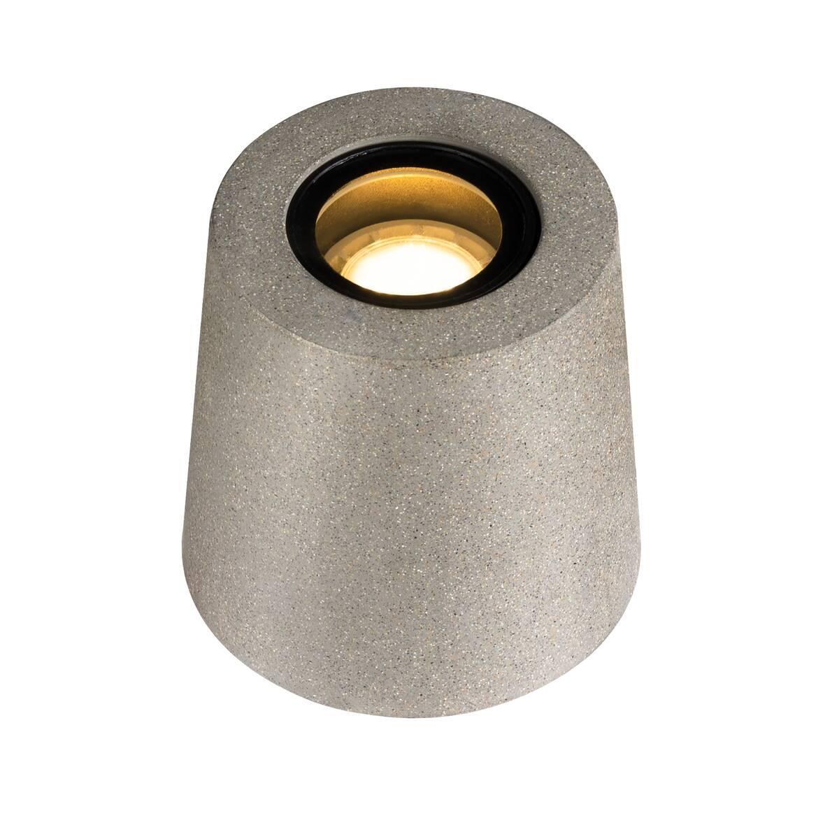 lampada da terra rotonda calcestruzzo grigio gu10 per esterno slv lampada da terra rotonda in calcestruzzo grigio con attacco gu10 per esterno slv concreto fl