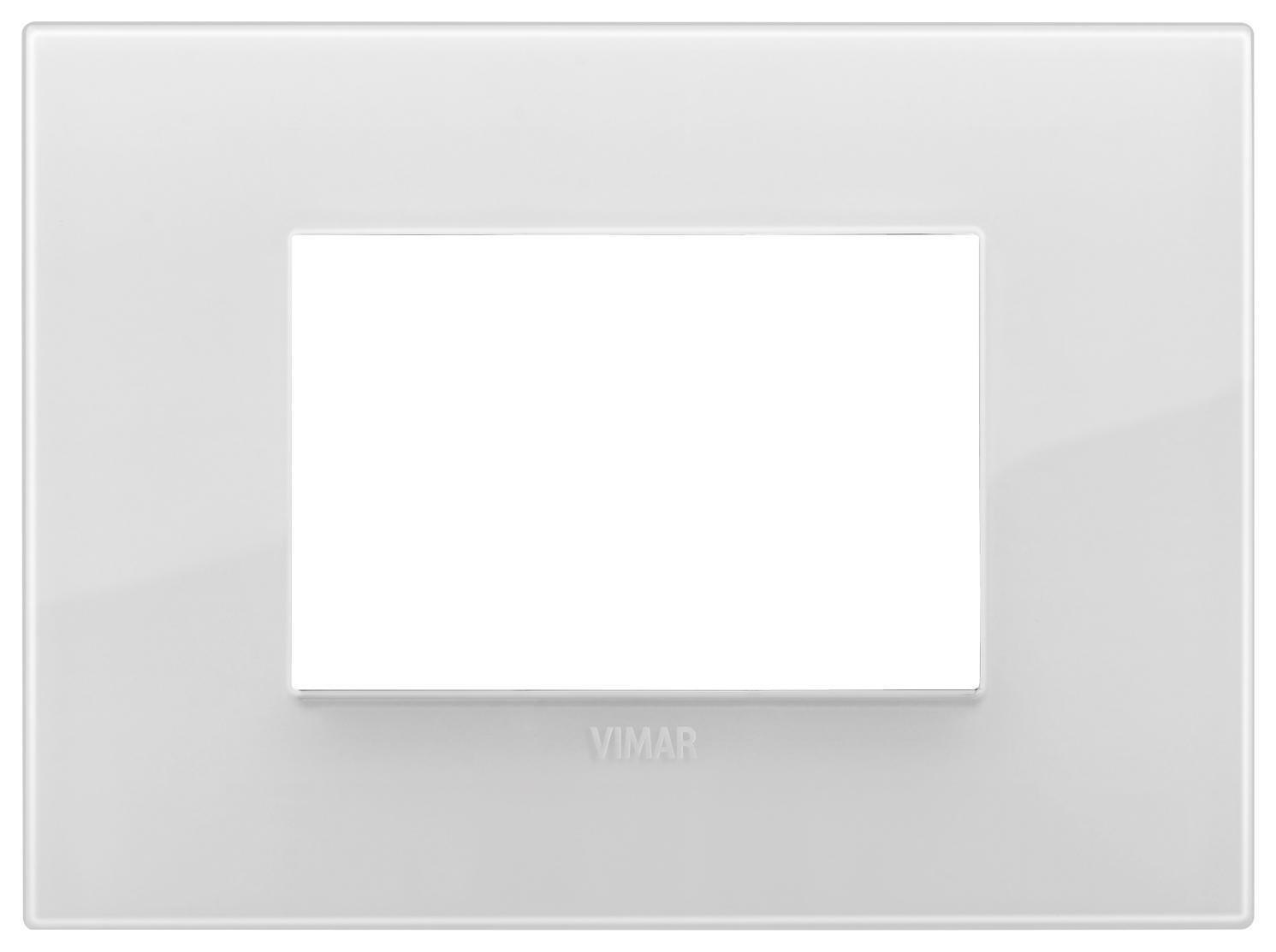 vimar vimar arkè placca classic 3 moduli colore reflex ghiaccio 19653.66 - foto 1