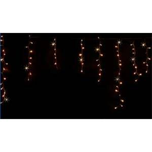 Giocoplast tenda sfalsata natalizia 144 led luce bianca calda con flash 14410299