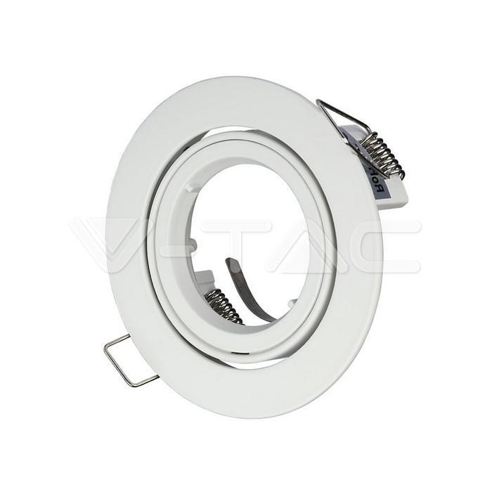 Corpo faretto rotondo V-tac 1xGU10 95x32mm bianco VT-775 - 3645 01