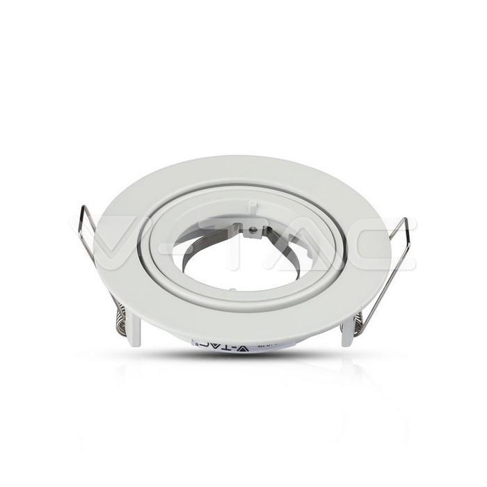 Corpo faretto rotondo V-tac 1xGU10 95x32mm bianco VT-775 - 3645 02