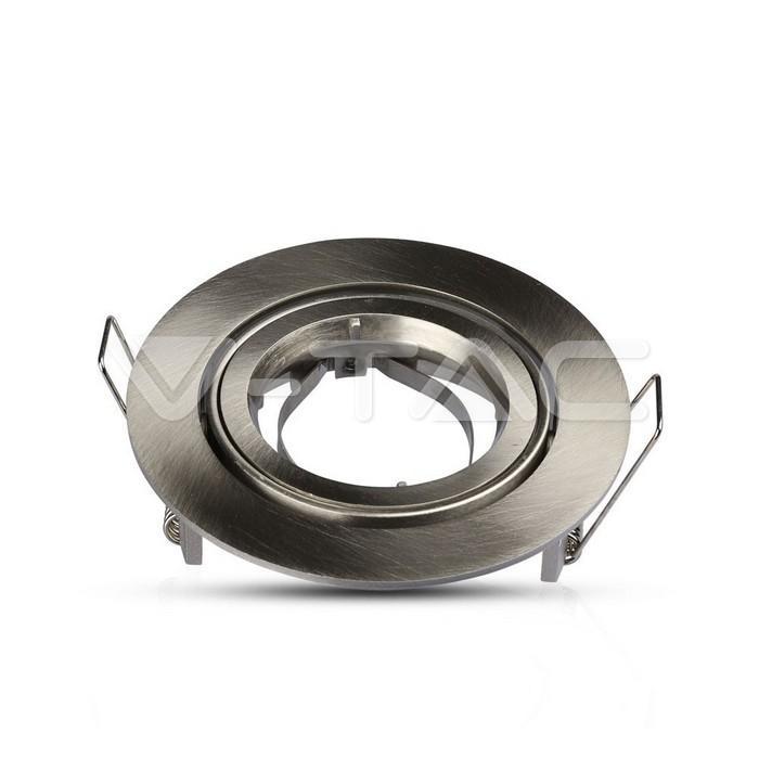 Corpo faretto rotondo V-tac 1xGU10 95x32mm argento VT-775 - 3646 02