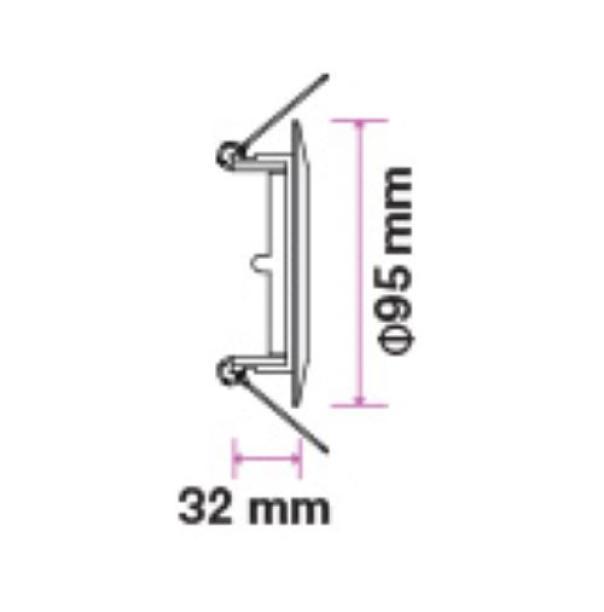Corpo faretto rotondo V-tac 1xGU10 95x32mm argento VT-775 - 3646 06