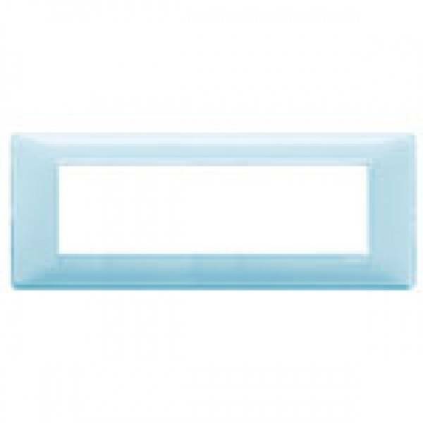 vimar vimar plana placca 7 moduli  tecnopolimero colore reflex acqua 14657.45 - foto 1