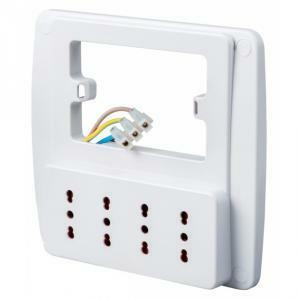 Materiale elettrico multipresa da parete 4 posti bipasso colore bianco rs94130