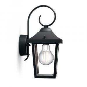 Consumer applique da muro buzzard attacco grande e27 da esterno ip44 colore nero 915005309001 17236/30/pn 1723630pn