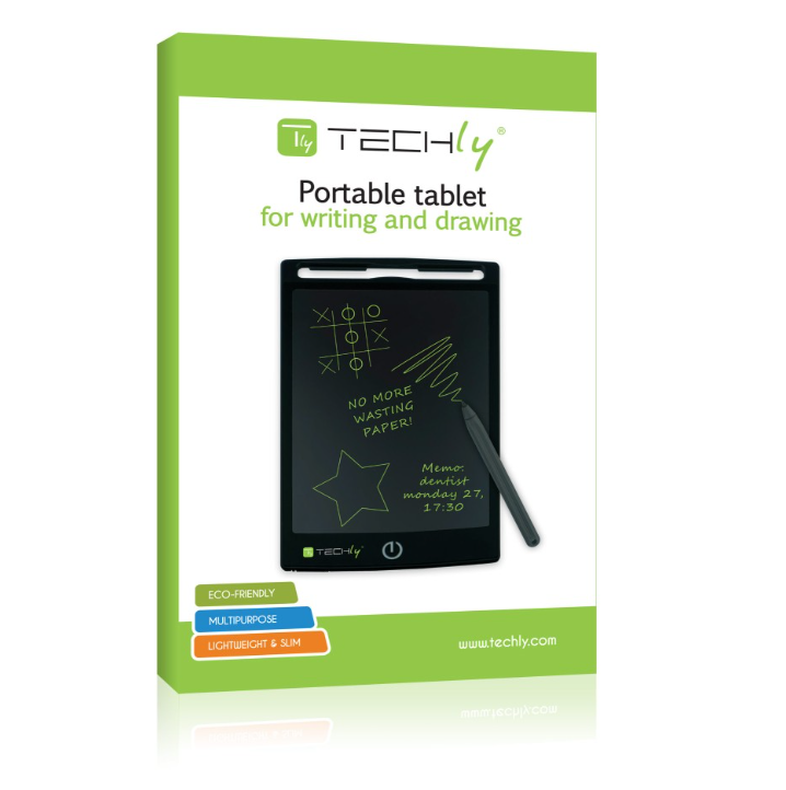 Lavagna elettronica portatile IC Intracom 22.7x14.4x0.45cm nero - 103137 01