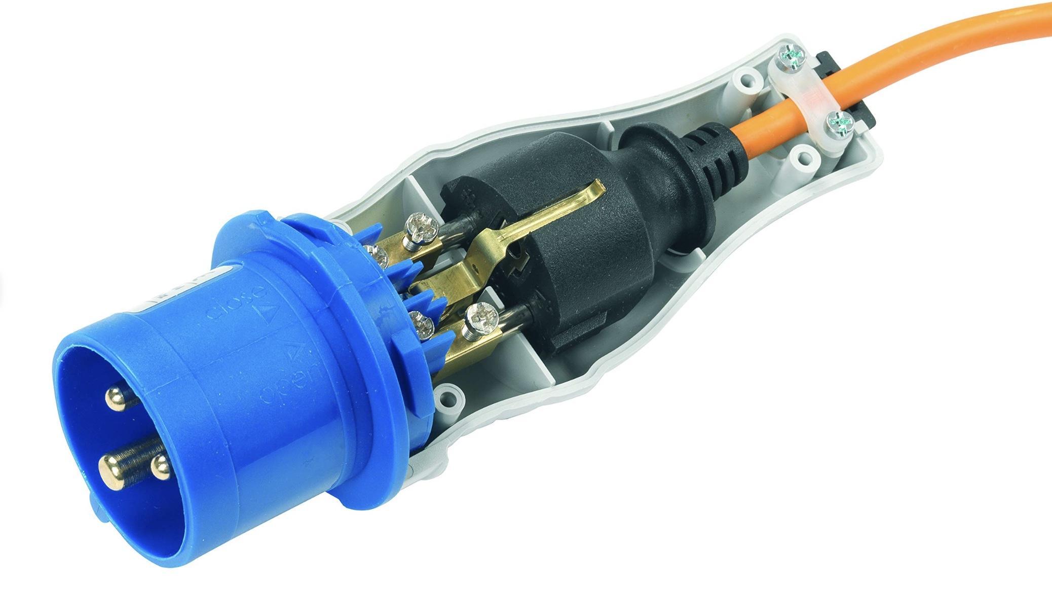 rosi rosi materiale elettrico adattatore da spina schuko a cee 2p+t ip44 1821b - foto 1