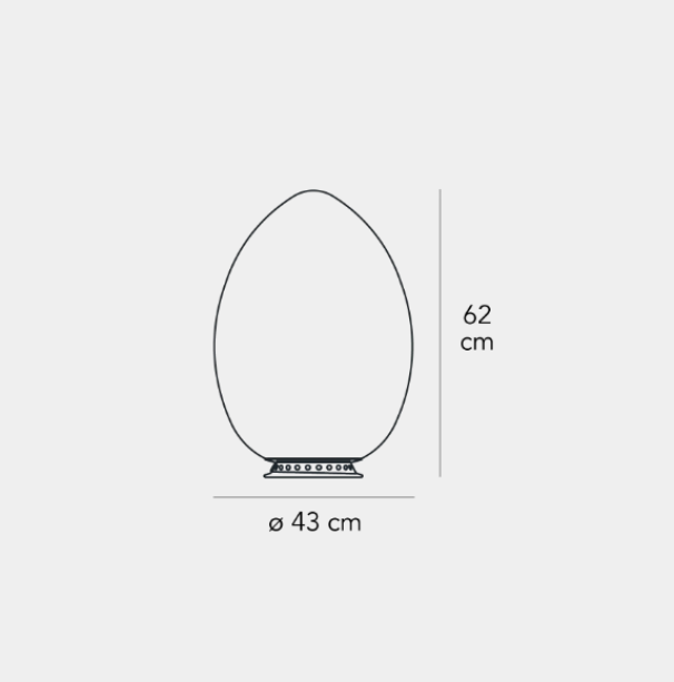 Lampada da tavolo Fontanaarte Uovo Grande 1x max 14W E27 bianco - F264610100BINE 02