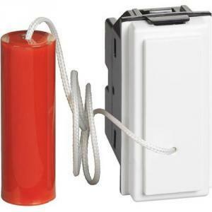 Living now pulsante a tirante 10 a 250 va.c. 1 p (no) e 1 p (nc)  1 modulo bianco kw4033