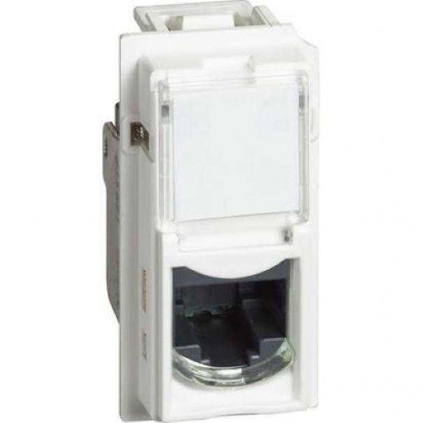 bticino bticino living now connettore rj45 categoria 5e utp connessione tipo toolless idc 1 modulo colore bianco kw4279c5e - foto 1