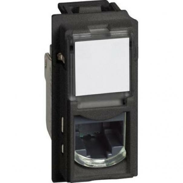bticino bticino living now connettore rj45 5e utp toolless 1 modulo colore nero kg4279c5e - foto 1