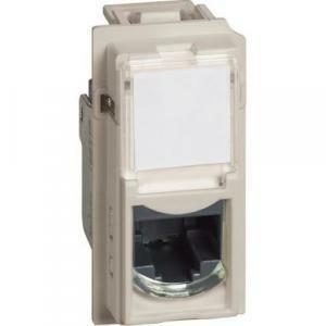 Living now connettore rj45 categoria 5e utp connessione tipo toolless idc 1 modulo colore sabbia km4279c5e