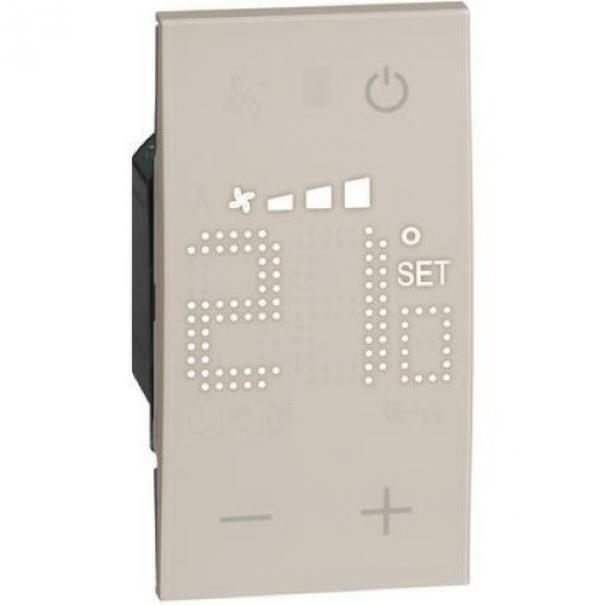 bticino bticino living now termostato con display retroilluminato 2 moduli colore sabbia km4691 - foto 1