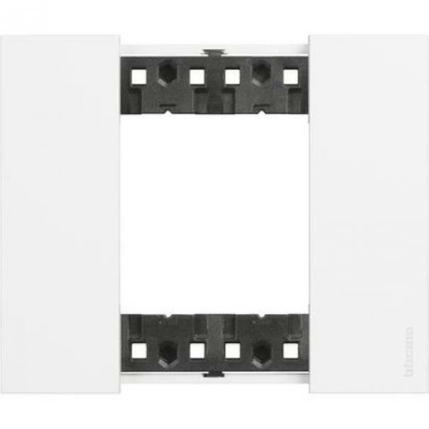 bticino bticino living now placca 2 moduli in plastica colore bianco ka4802kw - foto 1