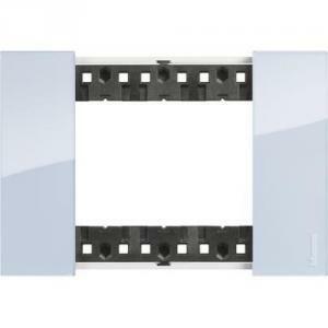 Living now placca 3 moduli in plastica bimaterica colore sky ka4803da