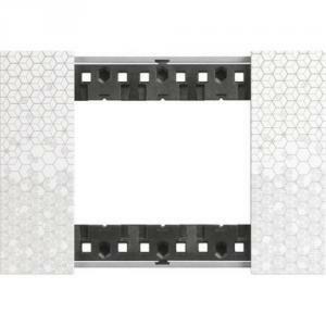 Living now placca 3 moduli in plastica effetto pixel colore pixel ka4803mw