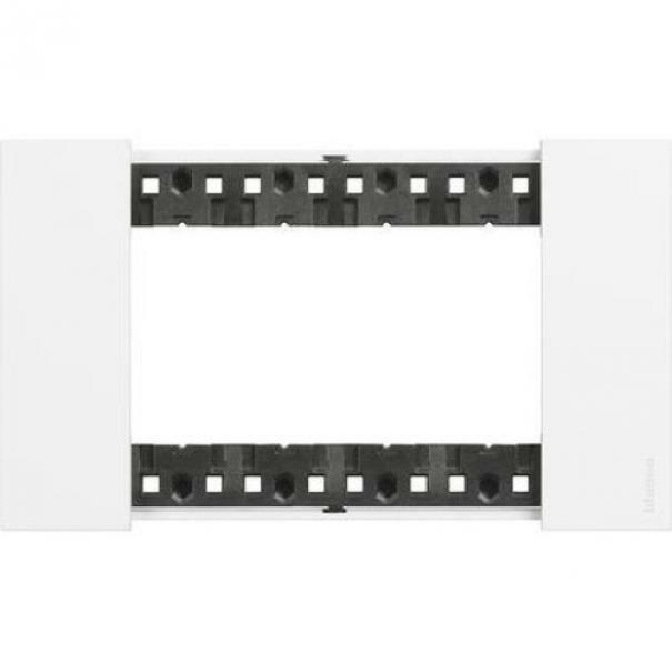 bticino bticino living now placca 4 moduli in plastica colore bianco ka4804kw - foto 1