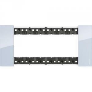 Living now placca 6 moduli in plastica bimaterica colore sky ka4806da