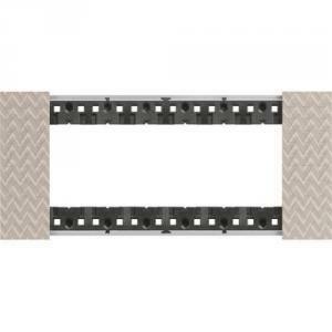 Living now placca 6 moduli in plastica effetto pixel colore optic ka4806mm