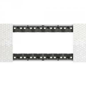 Living now placca 6 moduli in plastica effetto pixel colore pixel ka4806mw