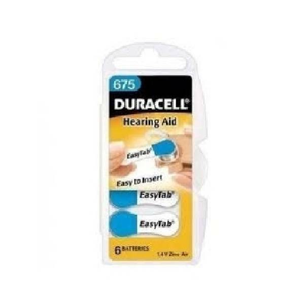 duracell duracell blister 6 pile per apparecchi acustici 1,4v da675 - foto 1