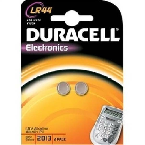 duracell duracell electronics 2 pile bottone alcaline 1,5v per calcolatrici lr44 - foto 1