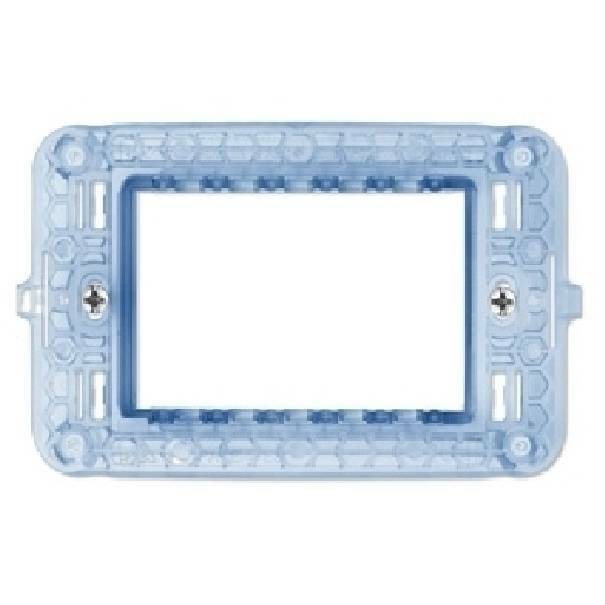 Supporto con viti AVE S44 3 moduli per scatole rettangolari - 44A03 02