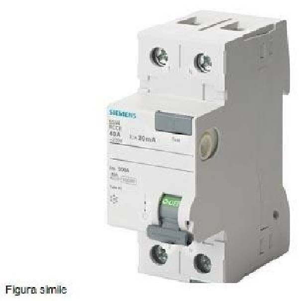 siemens siemens interruttore differenziale 2 poli 16a 10ma tipo ac 5sv4111-0 - foto 1