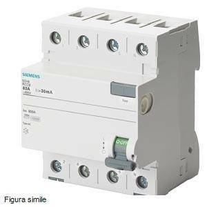 Interruttore differenziale 4 poli 40a 30ma tipo ac 5sv4344-0