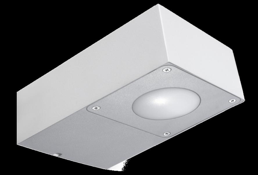 century century gaudino applique led da esterno 5.5w luce calda 3000k in alluminio colore silver gdn-051530 - foto 1
