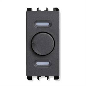 Dimmer rotativo e deviatore per carichi resistivi 100-500 watt, 230 vca, 1 modulo, antrac