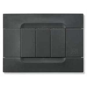Nea kadra placca 3 posti colore nero 10803