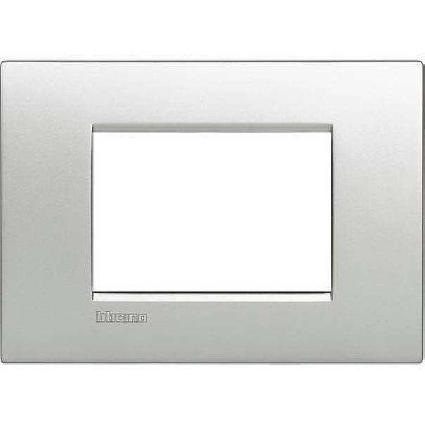 Placca 3 Moduli BTICINO LIVINGLIGHT AIR Colore Tech - LNC4803TE 01