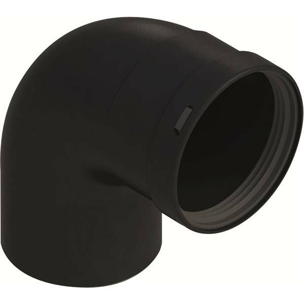 tecnogas tecnogas curva 90° m-f dia. 80 (raggio interno) colore nero 51647 - foto 1