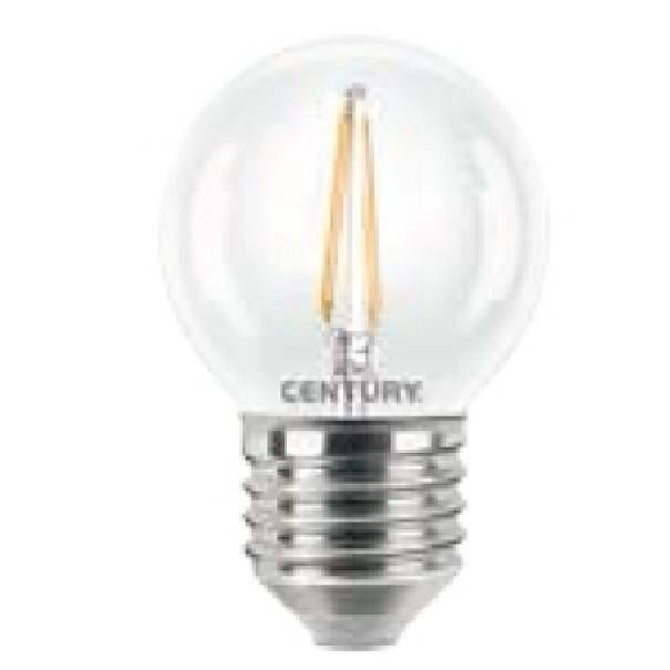 century century lampadina mini sfera chiara filamento led 4w attacco e27 luce calda inh1g-042727 - foto 1