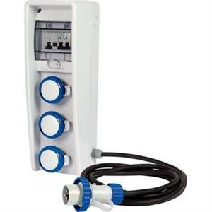 Quadro elettrico distribuzione asc ulisse ip65 3x2p+t 16a per cantieri 74300