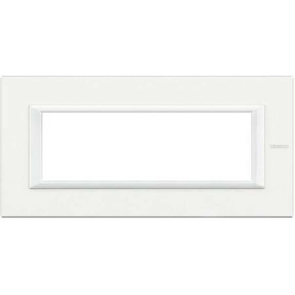 bticino bticino axolute placca 6 moduli colore bianco in alluminio ha4806hd - foto 1