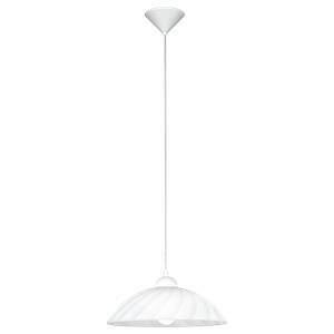Sospensione in vetro satinato 1x100 attacco e27 colore bianco 82785