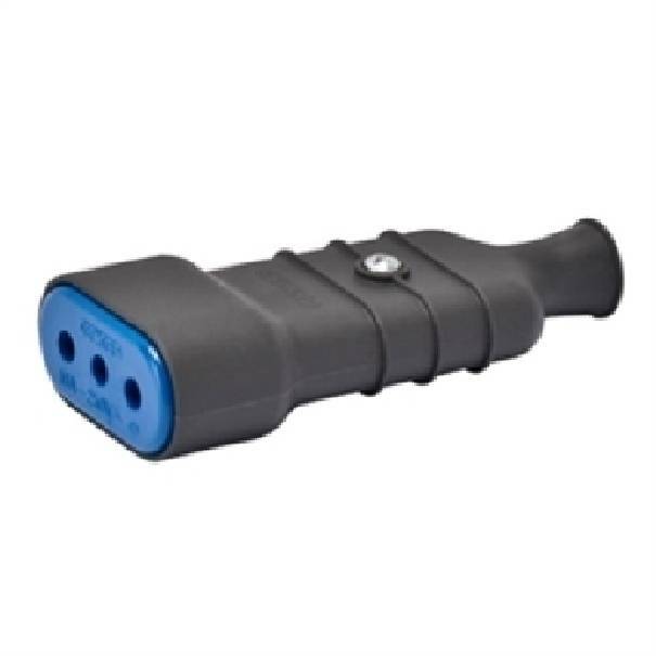 gewiss gewiss presa mobile - standard italiano - con schermi di sicurezza - 2p+t 10a 250v - tipo p11 - ardesia g - foto 1
