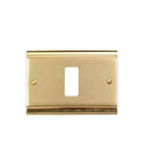 Placca magic 1 posto  9001-ottone satinato