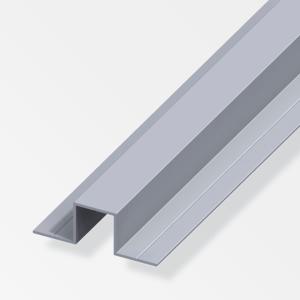 Profilo quadrato a u  aluminium con 2 lati da 180 gradi 23.5x67.5mm 1m - 25970