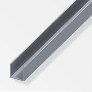 Profilo quadrato a u  aluminium 11.5x1.5mm lunghezza 1m naturale - 25404