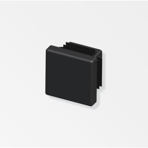 Tappi a lamelle quadrati  aluminium 15.5mm nero 2pz - 29826